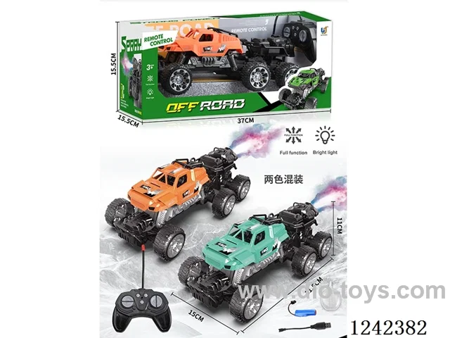 27MHZ 1:16 5ch rc car with spray included battery
