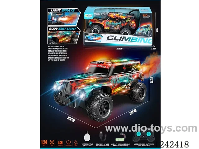 1:24 rc car W L/M/spray included battery
