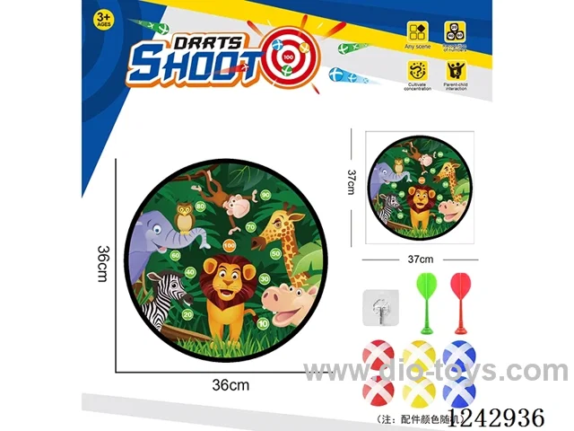 Sticky Ball Fabric Dartboard 36CM (Customizable Design)6 balls 2 Darts 1 Hook