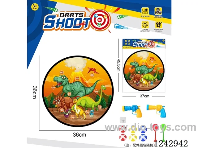 Sticky Ball Fabric Dartboard 36CM (Customizable Design)2 guns 6 balls 2 Darts 1 Hook