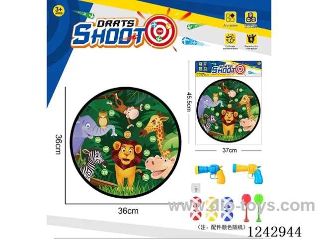 Sticky Ball Fabric Dartboard 36CM (Customizable Design)2 guns 6 balls 2 Darts 1 Hook