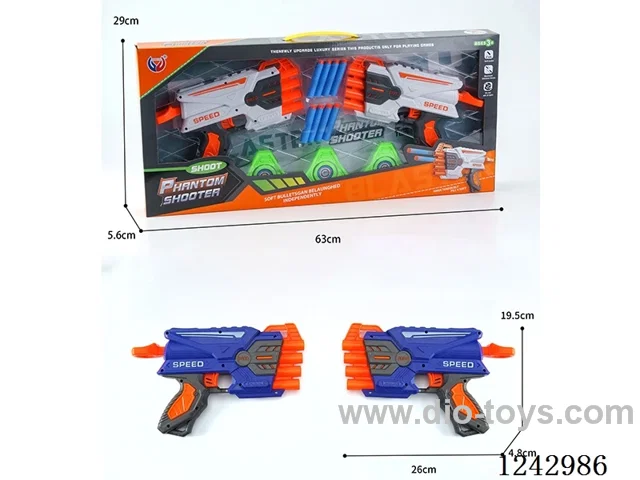 EVA soft bullet gun 2 colors mixed