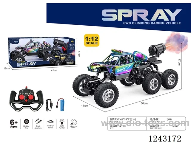 1:12 4ch 6-wheel RC car with light/spray included battery