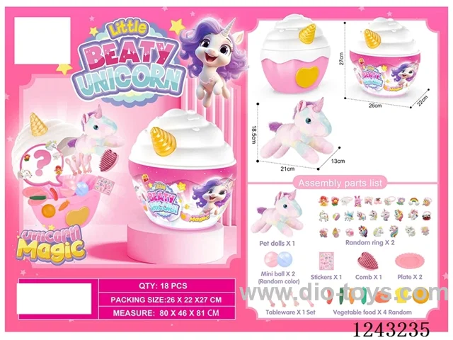 Unicorn ice-cream set