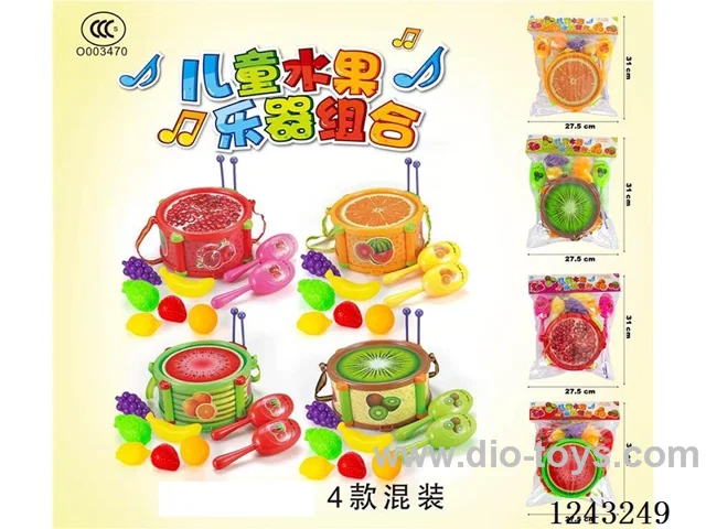 Fruit Cartoon Drums+Sandhammer+6 fruits