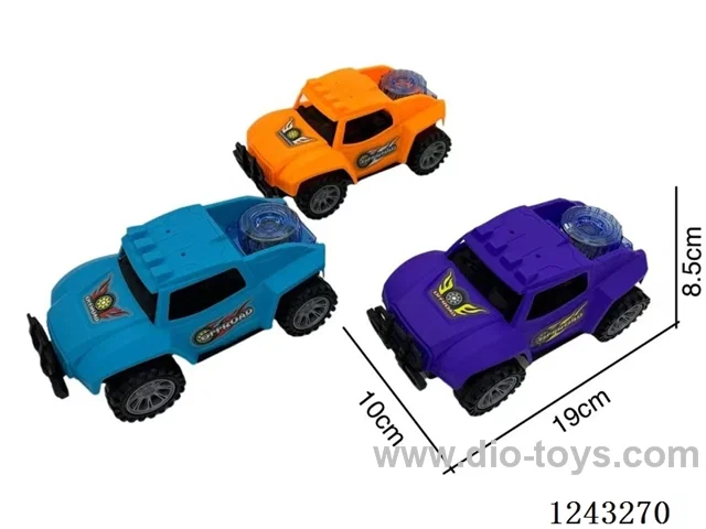 pull-wire off-road car with light 3 colors