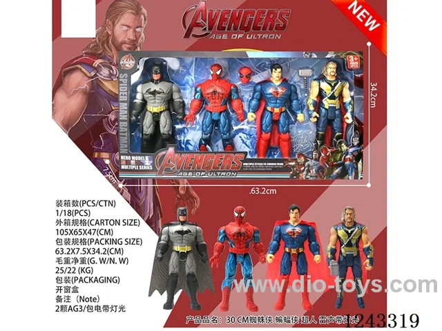 30 CM Spider-Man Batman Superman Thunder with lights
