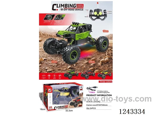 1:16 2WD RC Climbing Buggy with Lights Included battery
