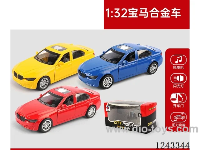 1:32 BMW pull back alloy car W L/M