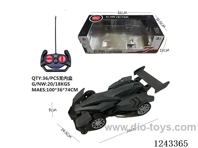 1:16 4ch RC 4WD car with lights (fibre) (not included battery)