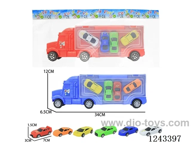 Portable cargo car with 4 free wheel cars