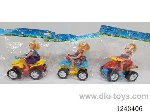 Pulling wire barbie beach motorbike