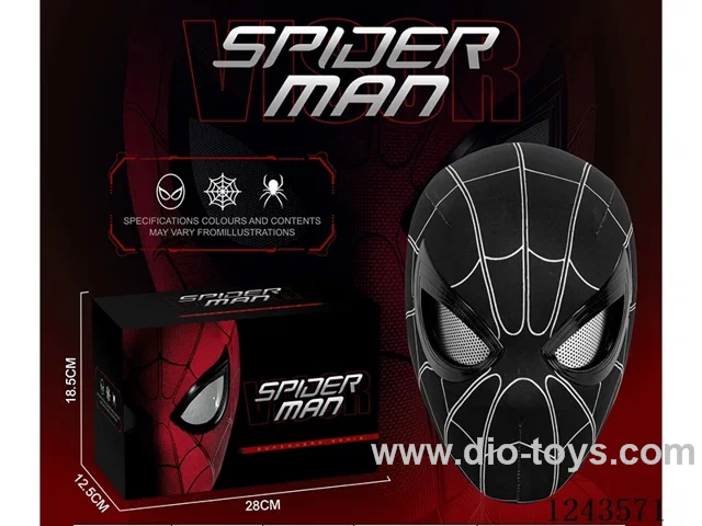 Black Spider-Man Mask Helmet Headgear [Manual Version]