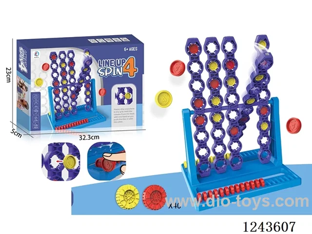 Rotating Four-in-a-row puzzle tabletop game