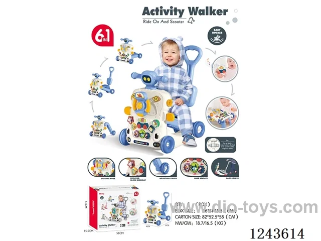 Multi-functional Walker 6-in-1 not included battery(Blue)