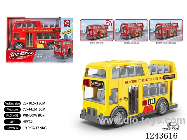 1:20 inertia bus W L/M/open door included battery