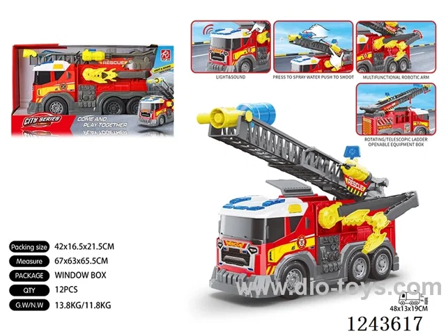 1:12 inertia sanitation car W L/M/water spray not included battery