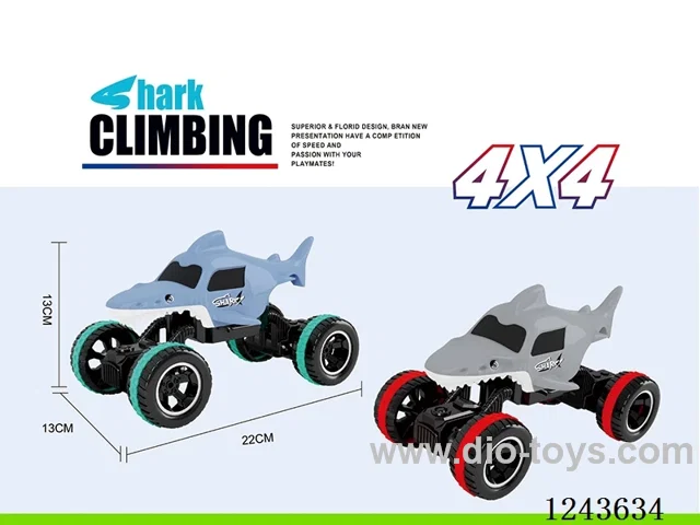 Inertial cartoon shark car