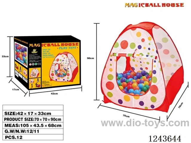 Pyramid tent + 50 balls
