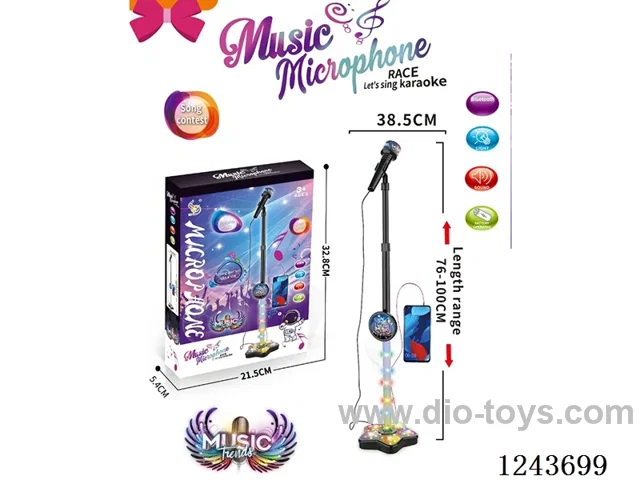 microphone with Lights, MP3 Connectable + Connecting Cable