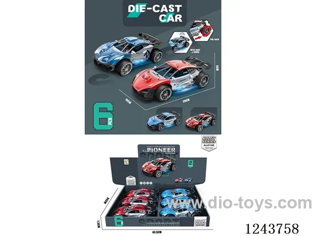 Pull Back Alloy Car W L/M (6PCS Single Price)