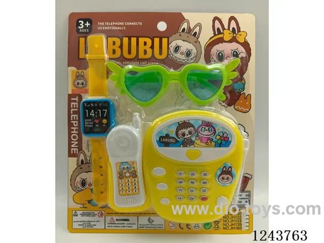 LABUBU telephones with glasses + watch