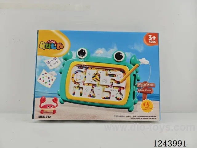 (Large 60 beads) Crab Magnetic Dribble Pencil Digital Labyrinth Drawing Board