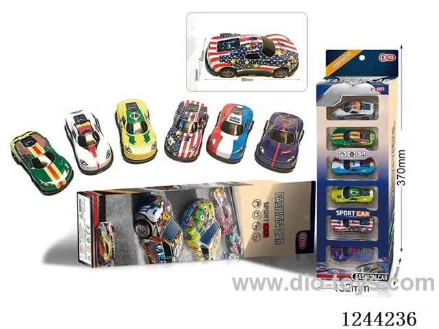 8.6cm pull back tin car 6PCS