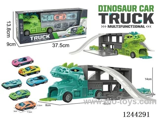 Portable Ejector Storage Dinosaur Head Cargo Van (2 Colours Mixed Green and Blue) Blue)