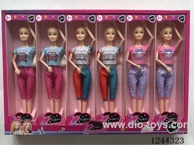 11.5 inch jointed dolls 6PCS