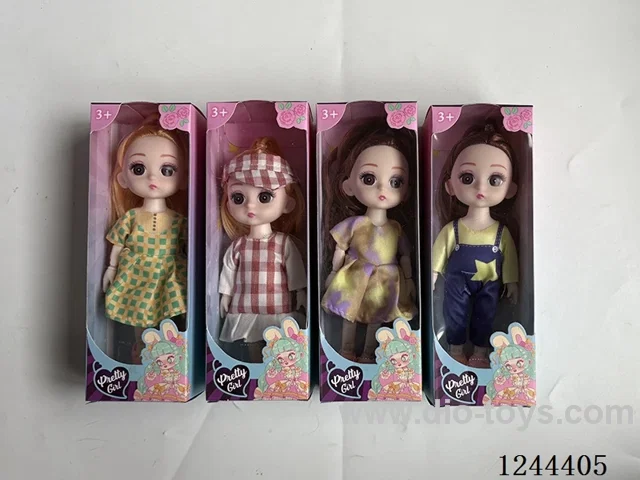 6 inch jointed doll/4 mixed