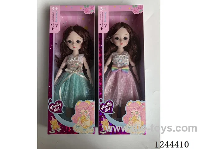 12 inch jointed 3D eye doll/ 2 mixed
