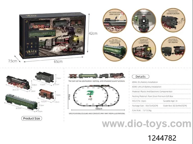 B/O smoking train track with light and sound