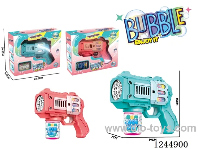 B/O Bubble Gun with light 2 colors