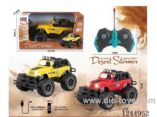 1:12 4ch RC off-road wrangler models (included battery)2 colors