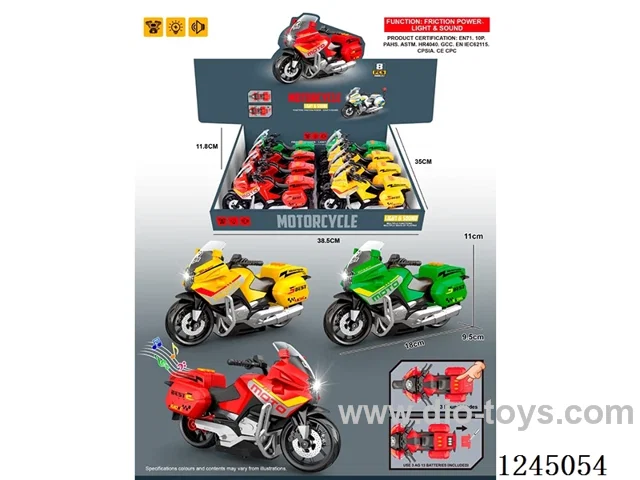 Inertia BMW Motorcycle/Lights/Music 3 kinds of music/3 buttons 8PCS included battery