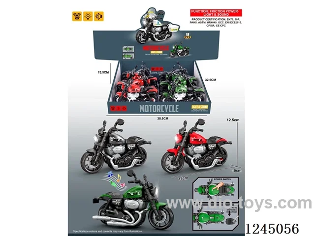 Inertia Harley Motorcycle/Lights/Music 3 kinds of music/1 button 8PCS included battery