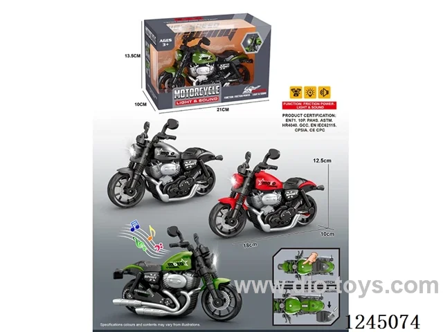 Inertia Harley Motorcycle/Lights/Music/1 Buttons Included Battery