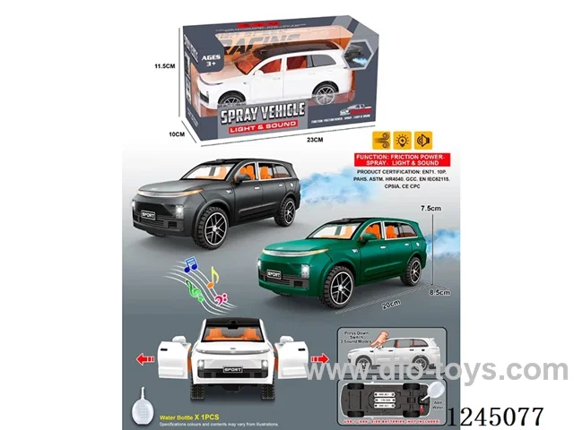 Inertia/Lights/Music/ Open Door/Spray Vehicle (+Water Bottle) Not Included Battery