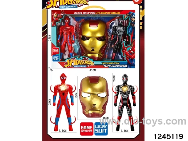 spiderman & iron man mask sets