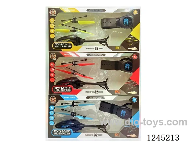 RC helicopter + watch remote control (included battery)