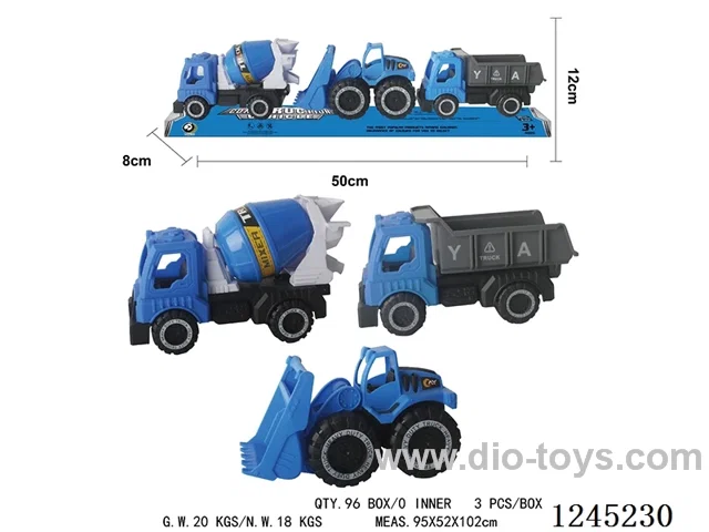 free wheel Police Vehicle (3PCS)