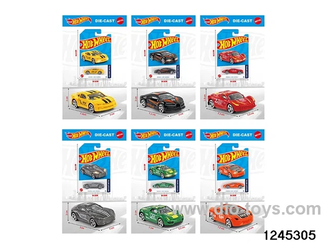 1:64 free wheel metal car (6 style random mix)