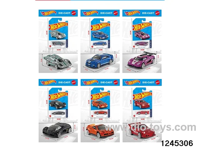 1:64 free wheel metal car (6 style random mix)