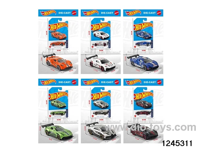 1:64 free wheel metal car (6 style random mix)