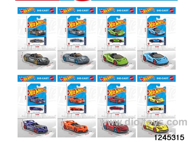 1:64 free wheel metal car (8 style random mix)