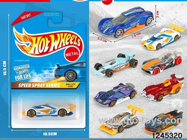 1:64 free wheel metal car (8 style random mix)