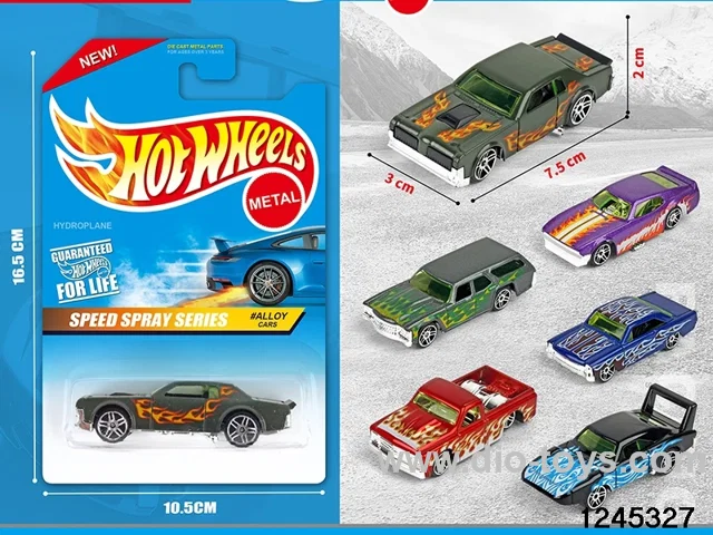 1:64 free wheel metal car (6 style random mix)