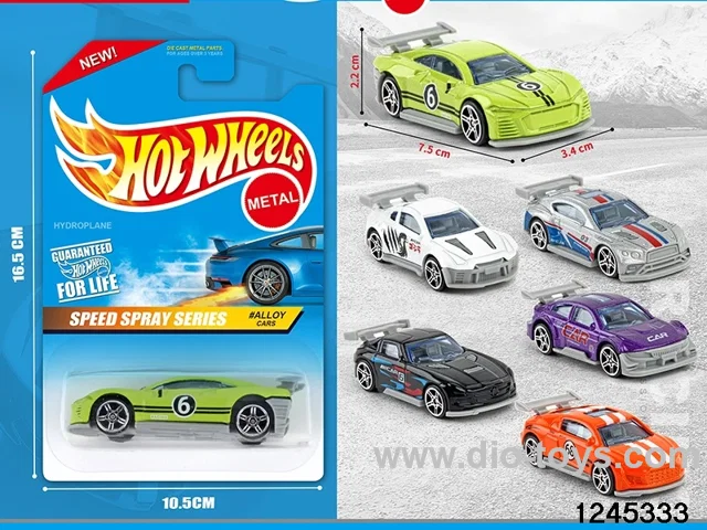 1:64 free wheel metal car (6 style random mix)