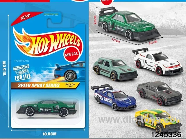 1:64 free wheel metal car (6 style random mix)